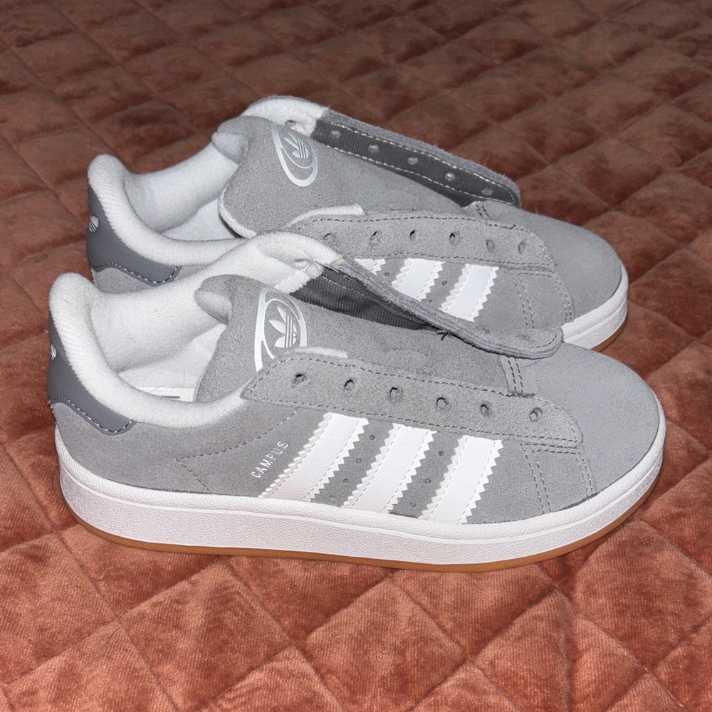 Adidas Suede Gray and White Sneakers